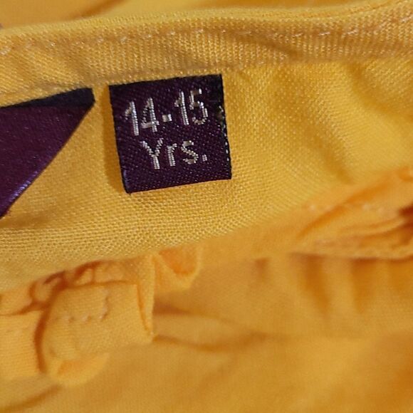 Sangria Kids Yellow Floral Embroidered Dress 14-15yrs - Picture 8 of 10